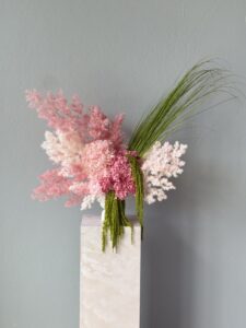 Luxury preserved floral vase arrangement with textured dried blooms in Melbourne