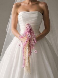 Bride holding bouquet flowers Melbourne wedding portrait