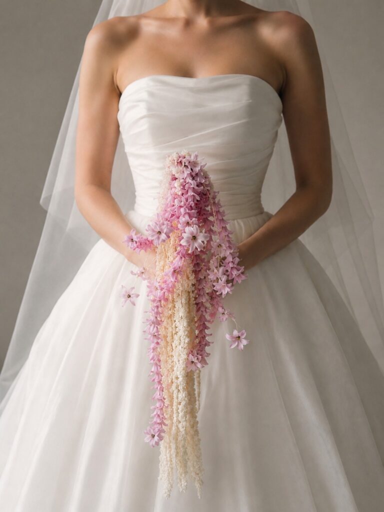 Bride holding bouquet flowers Melbourne wedding portrait