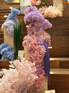 Colourful preserved flowers Melbourne arranged for a stylish event setting